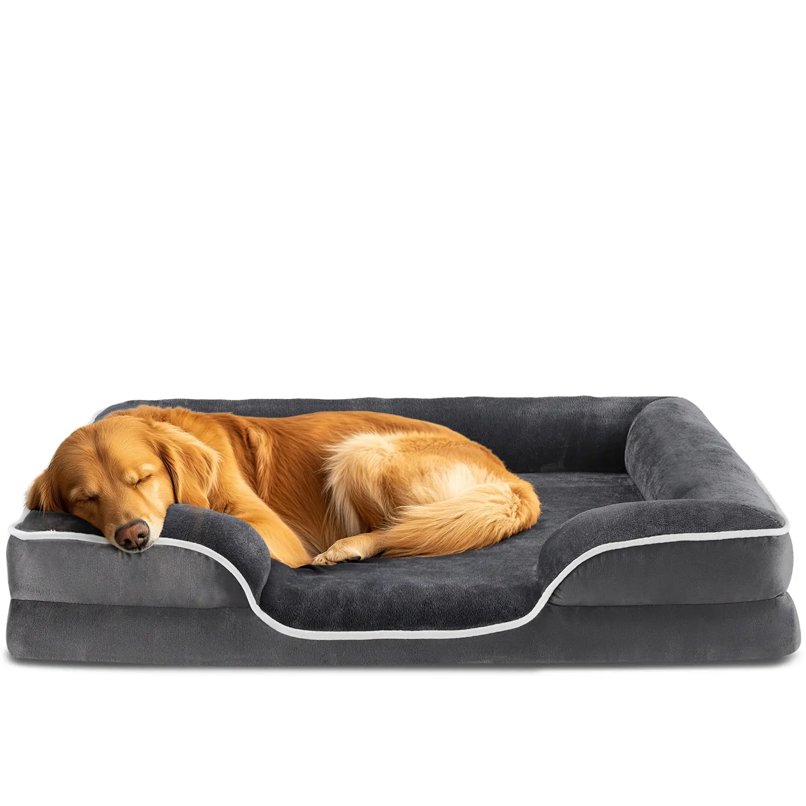 Orthopedic Memory Foam Dog Bed for Large Breeds - Enhanced Cushioning, Firm Support, and Joint Relief with Washable Cover, Non-Slip Base, and Waterproof Design