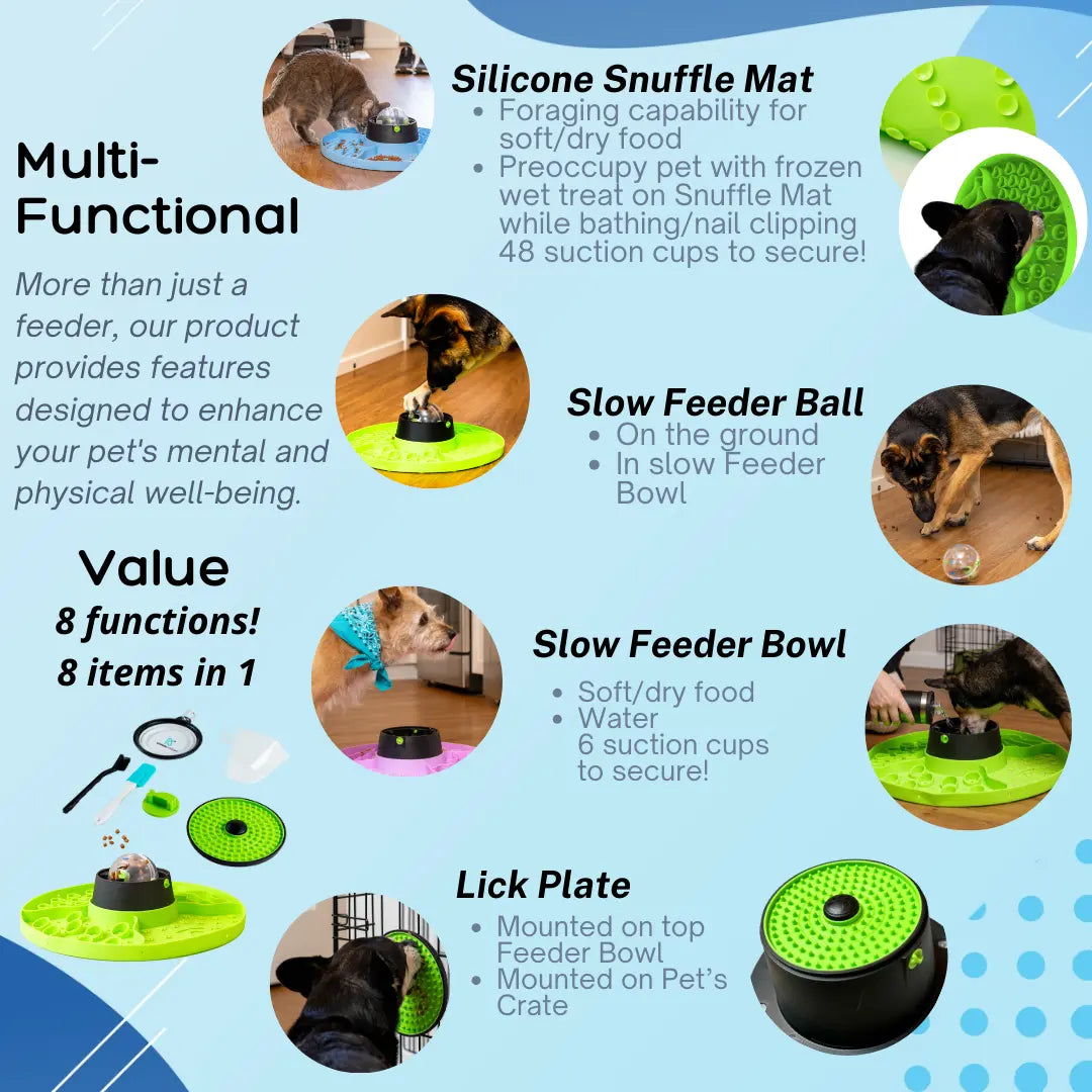 8-in-1 Multifunctional Interactive Snuffle Mat Puzzle for Dogs and Cats