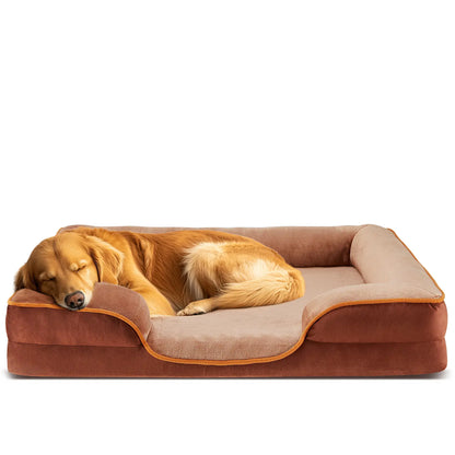 Orthopedic Memory Foam Dog Bed for Large Breeds - Enhanced Cushioning, Firm Support, and Joint Relief with Washable Cover, Non-Slip Base, and Waterproof Design