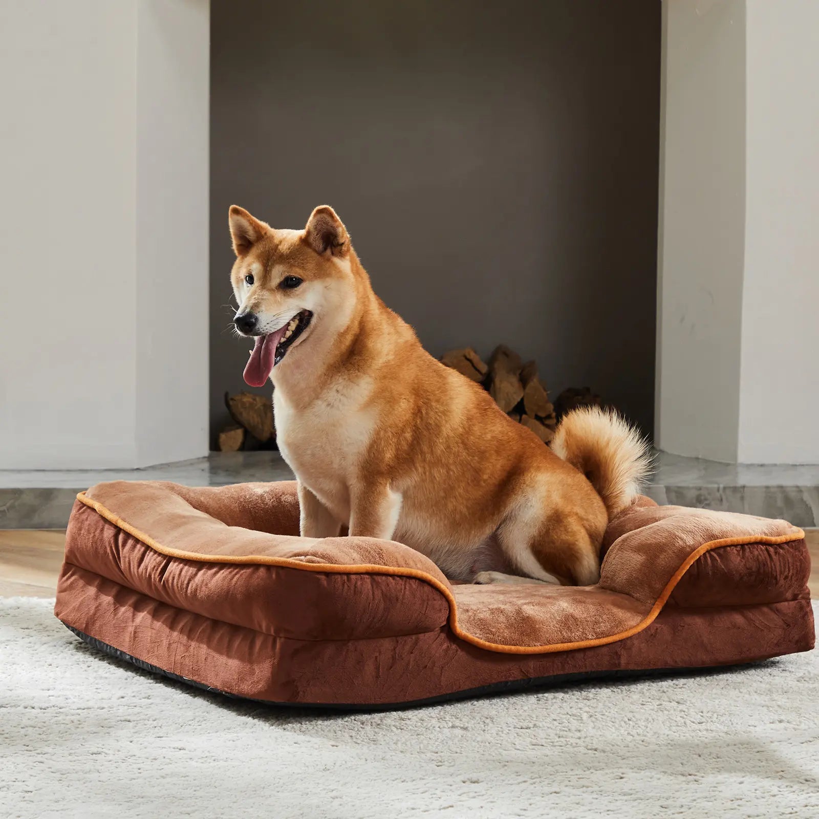 Orthopedic Memory Foam Dog Bed for Large Breeds - Enhanced Cushioning, Firm Support, and Joint Relief with Washable Cover, Non-Slip Base, and Waterproof Design